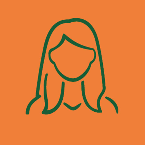 portrait femme orange